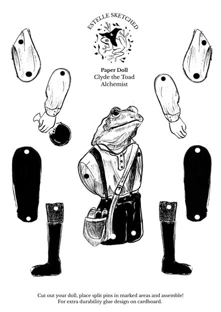 Clyde the Frog Paper Doll